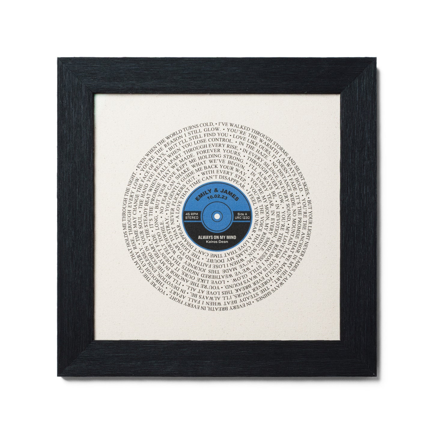 2nd Anniversary Gift, First Dance Song LP Cotton Print
