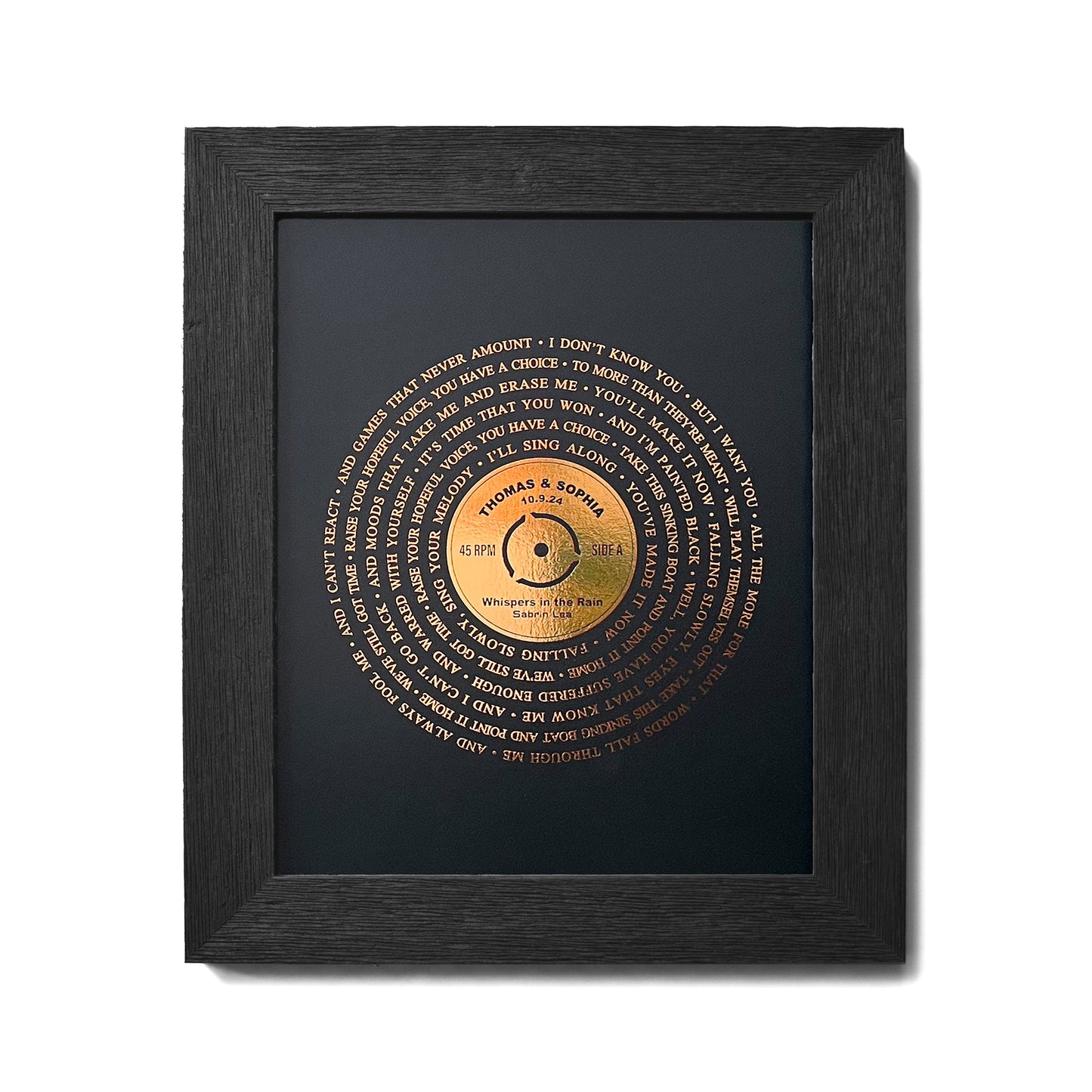 1st Anniversary Gift, First Dance Song, Foil Print