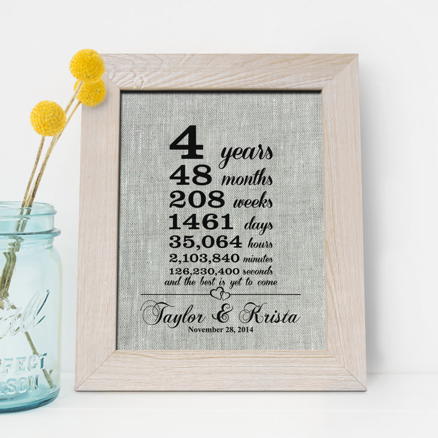 4 Years And Counting Linen Print