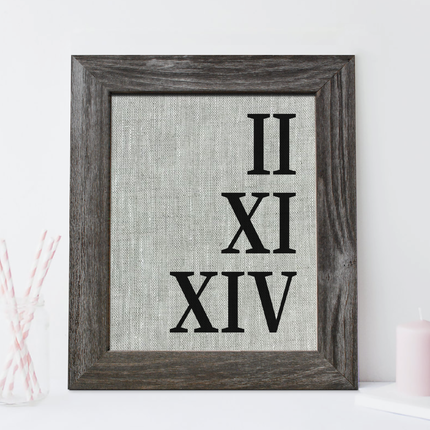 Anniversary Date Linen Print