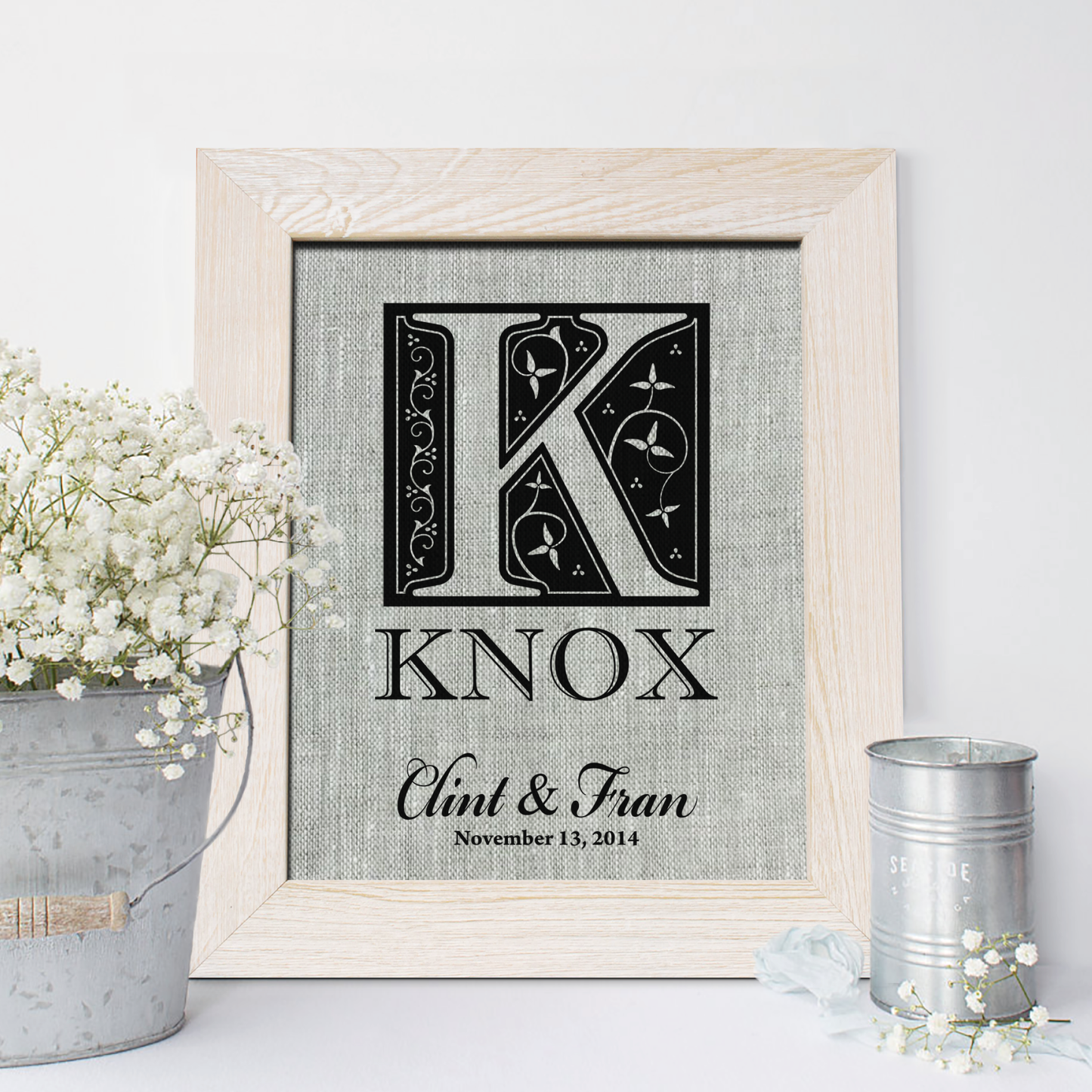 Last Name Linen Print