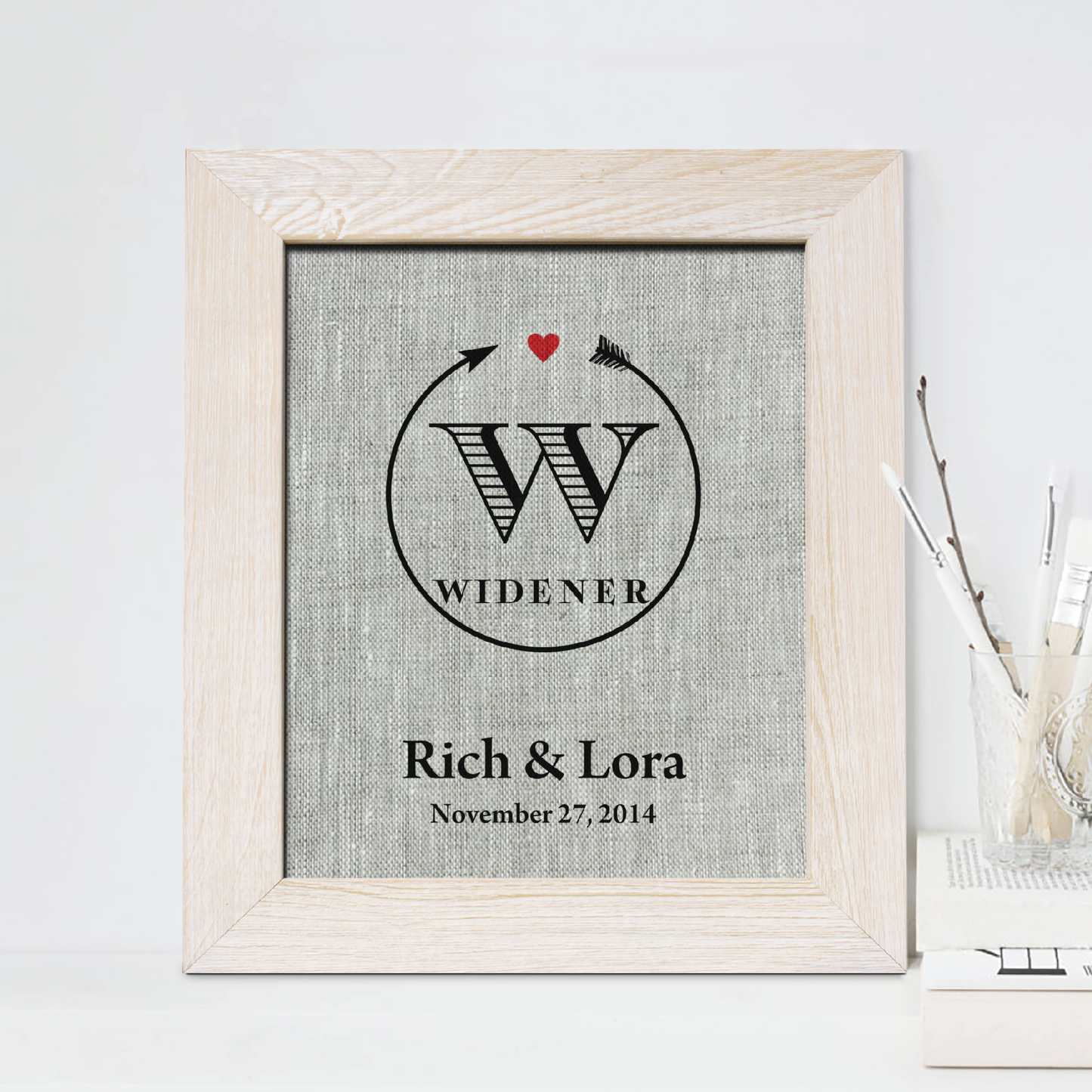 Last Name Linen Print