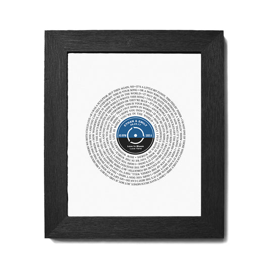 1st Anniversary Gift, First Dance Song Print