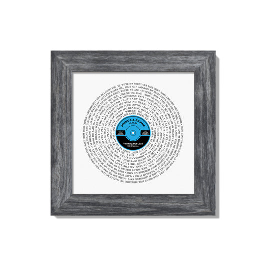 1st Anniversary Gift, First Dance Song Vinyl Record Print