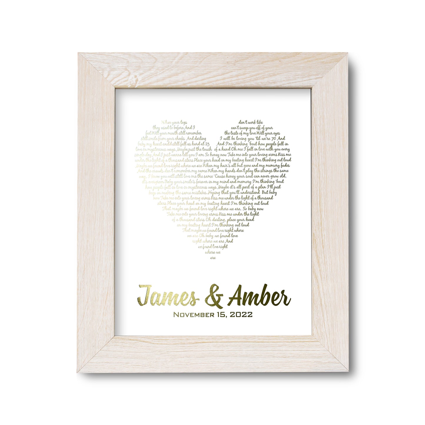 1st Anniversary Gift, First Dance Song Foil Print