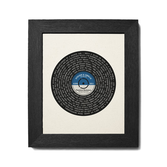 2nd Anniversary Gift, First Dance Song LP Cotton Print
