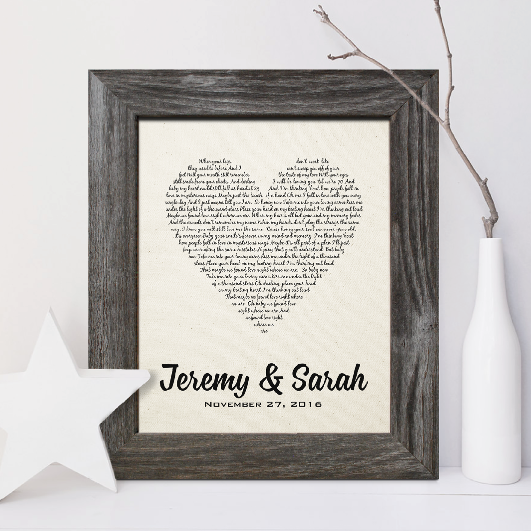 2nd Anniversary Gift, First Dance Song Cotton Print