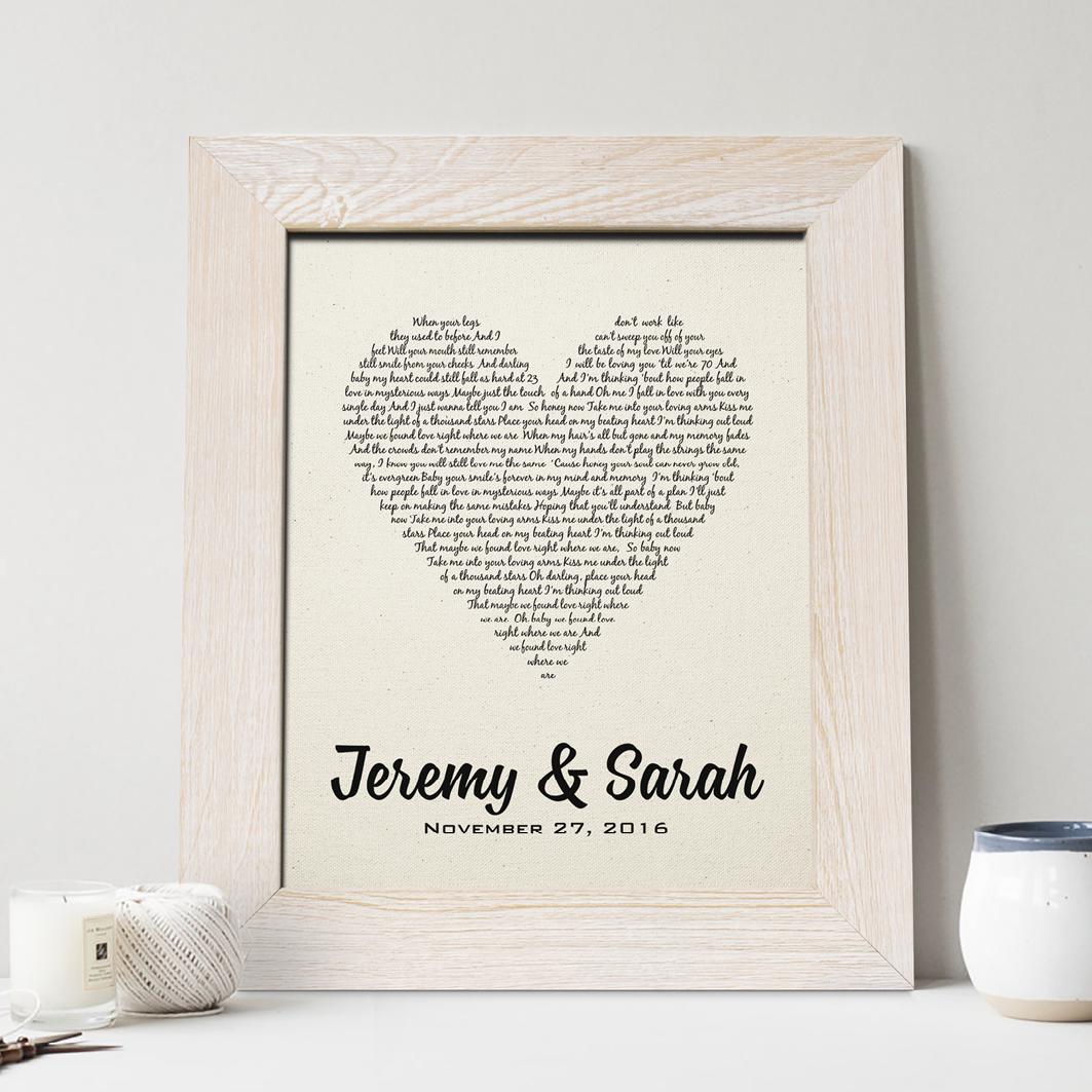 2nd Anniversary Gift, First Dance Song Cotton Print