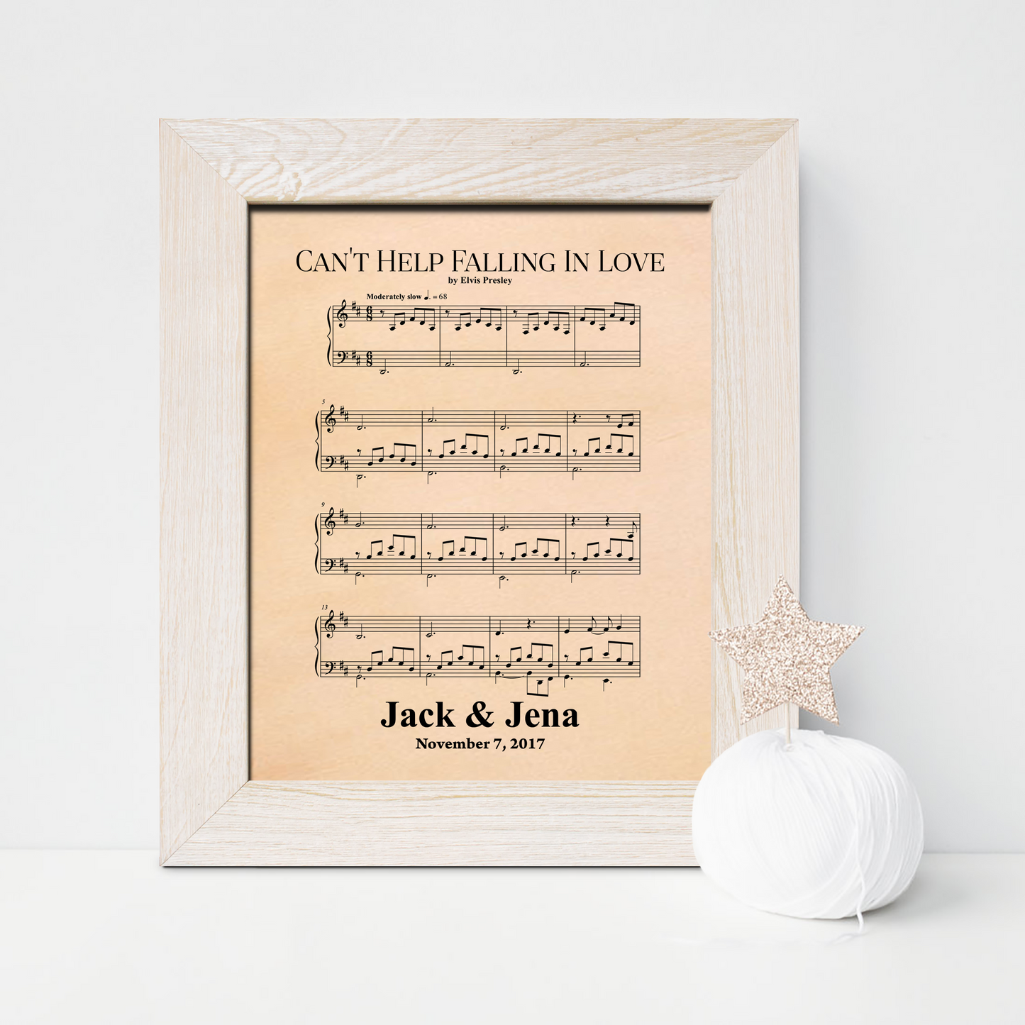 3rd Anniversary Gift, Sheet Music, First Dance Song