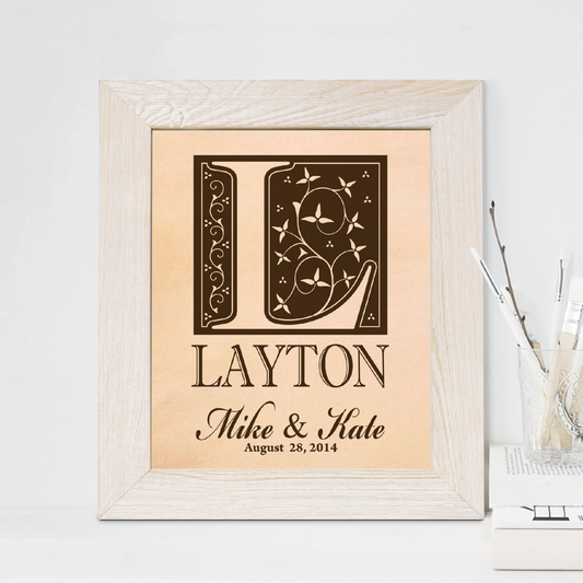 3rd Leather Anniversary Gift, Leather Engraving