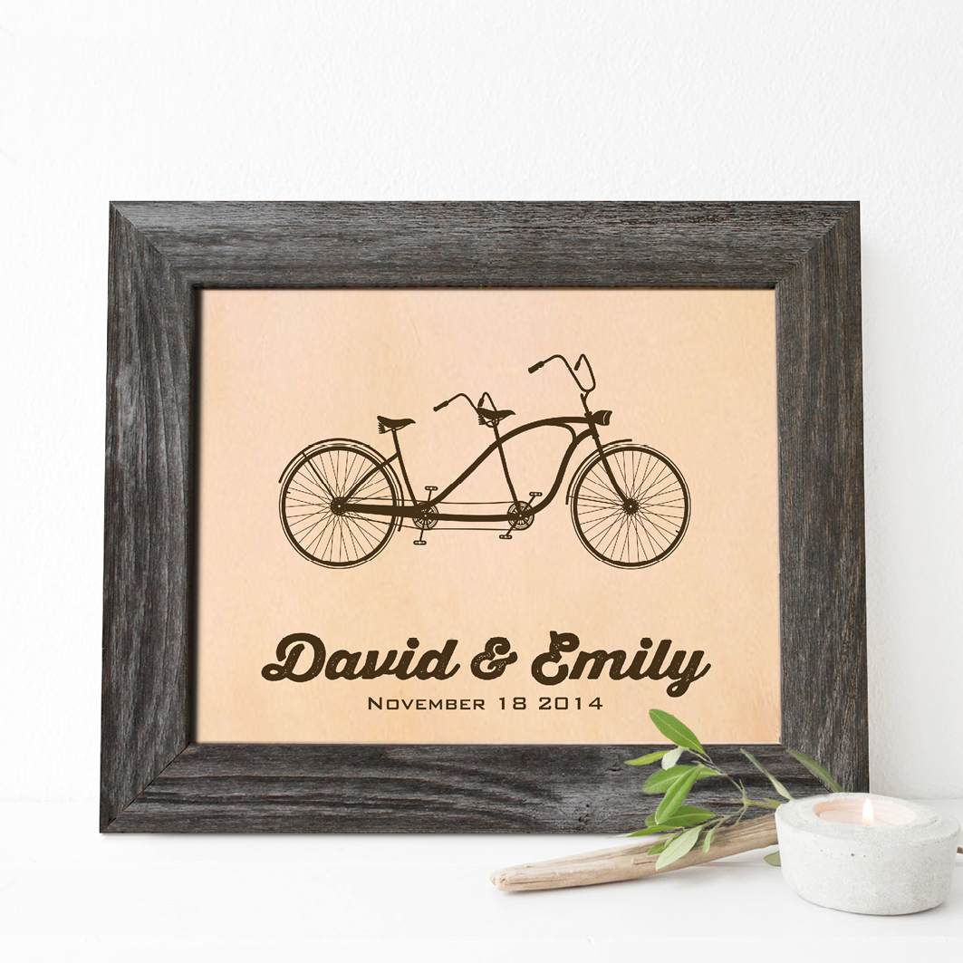 3rd Leather Anniversary Gift, Bicycle Leather Engraving