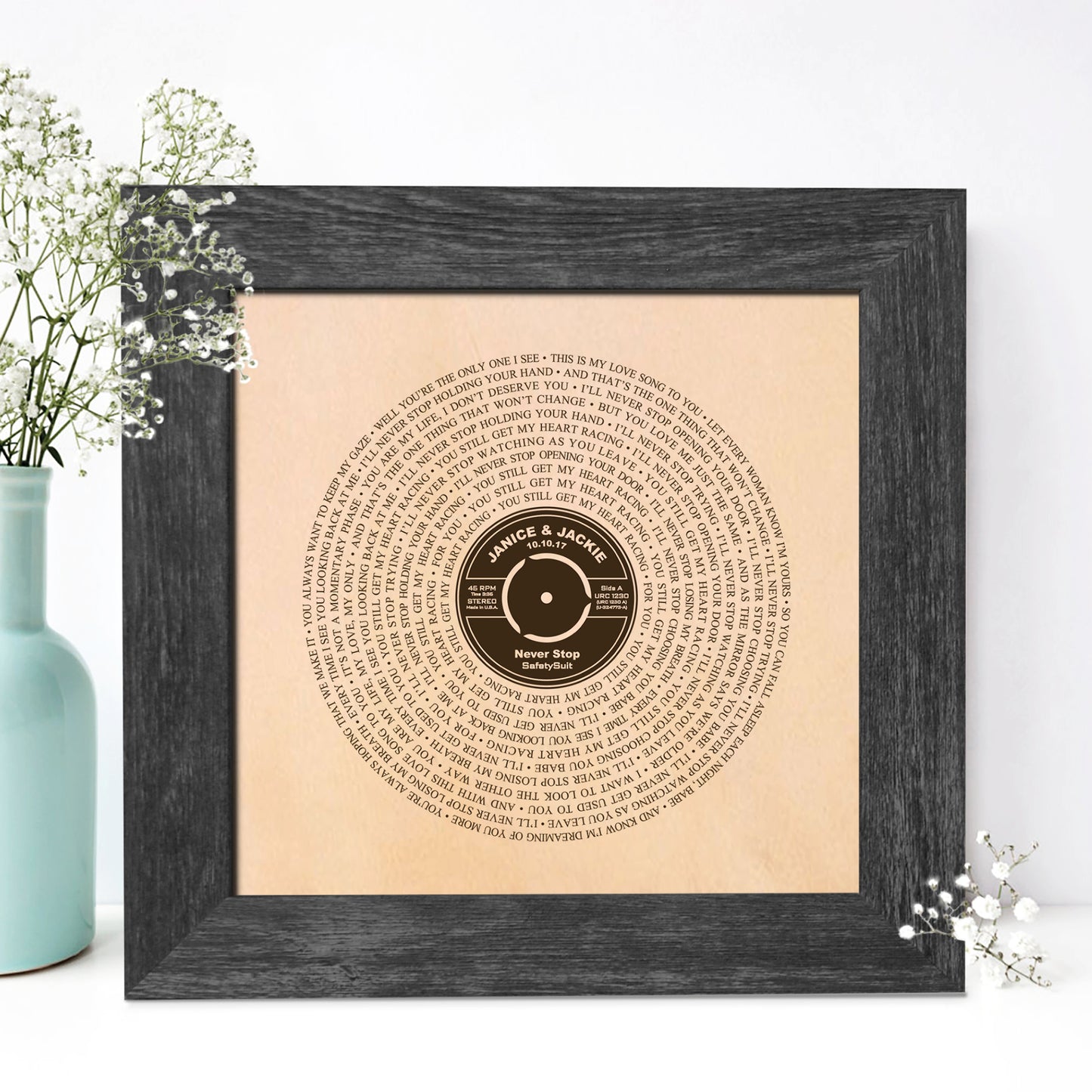 3rd Anniversary Gift, First Dance Song Leather Engraving