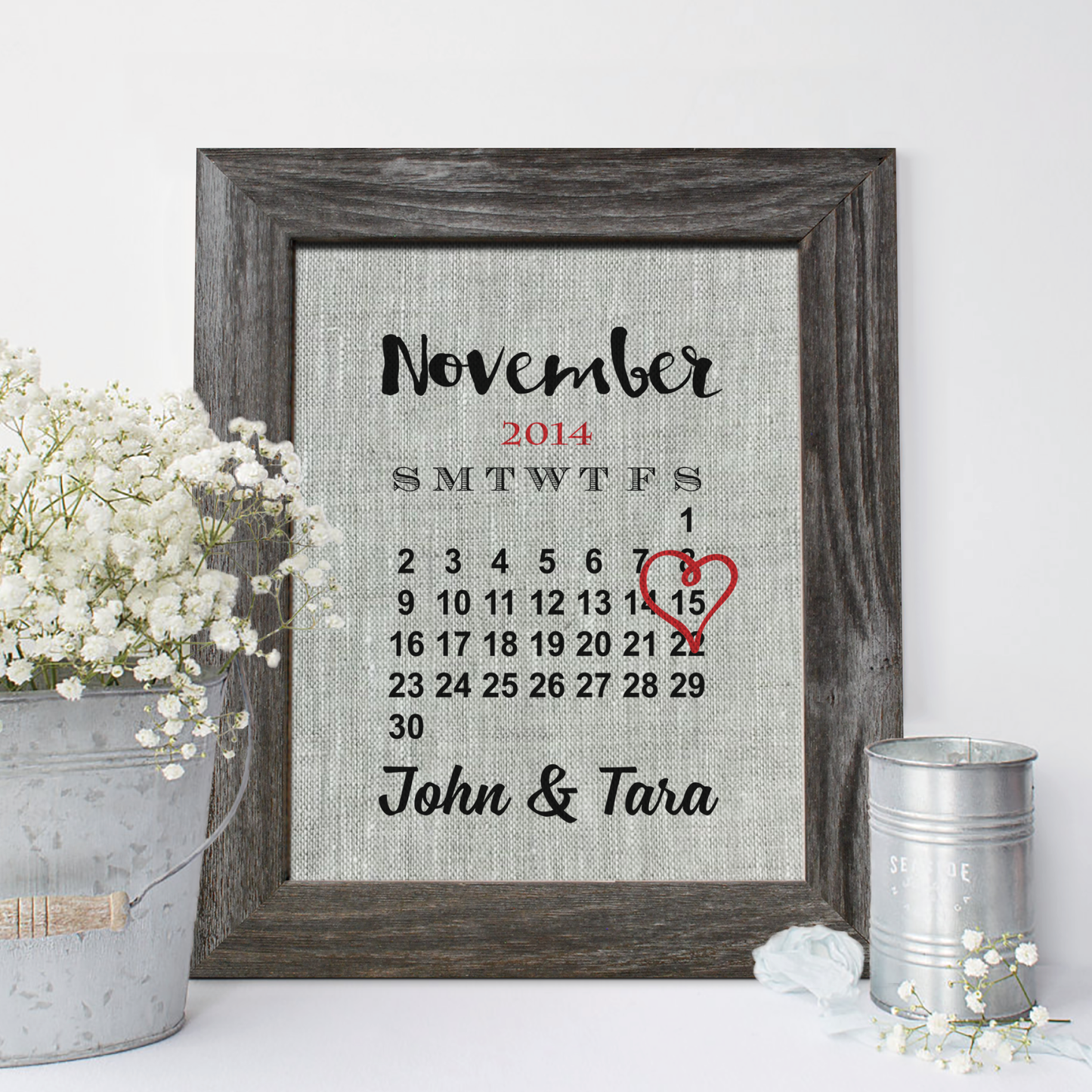 Calendar Linen Print
