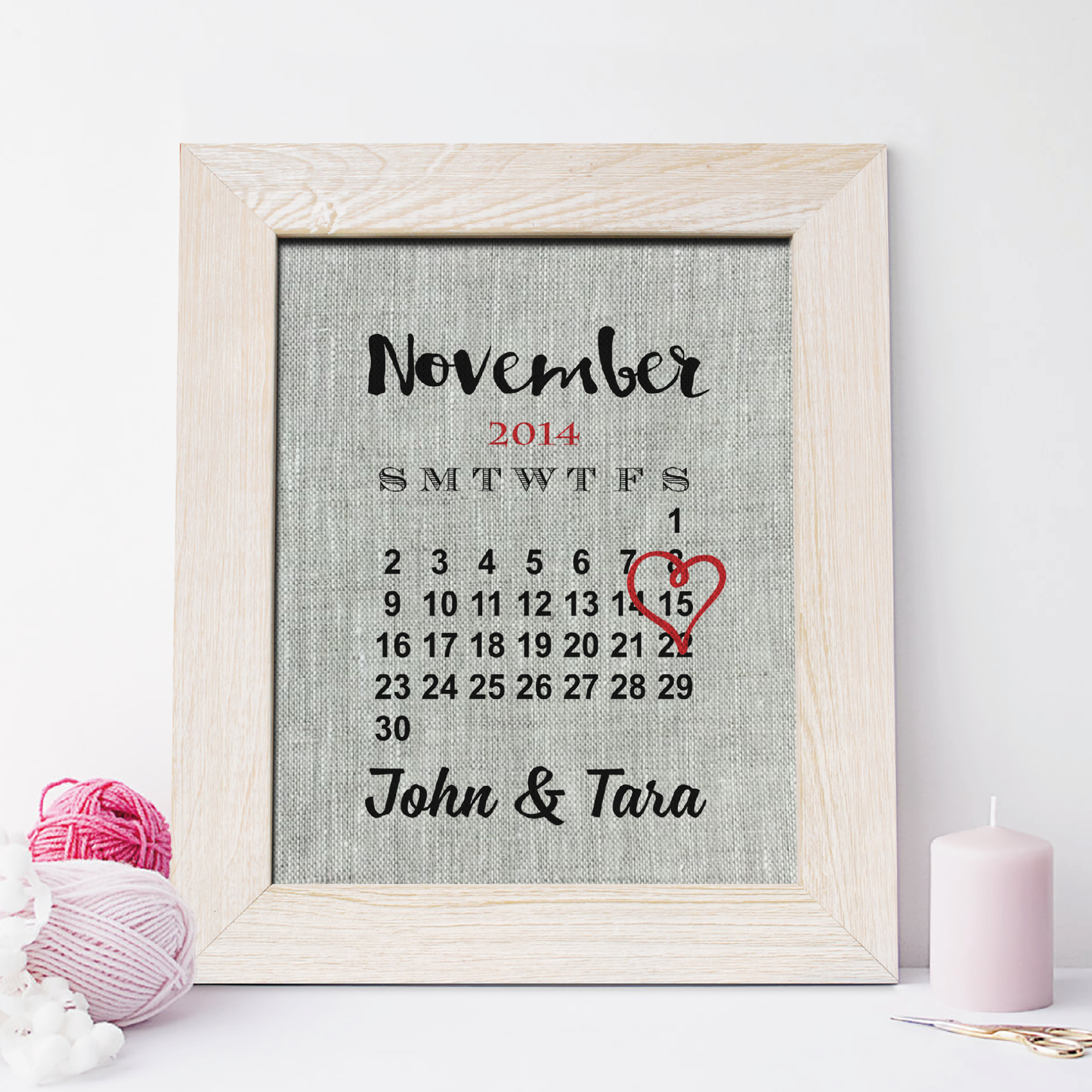 Calendar Linen Print