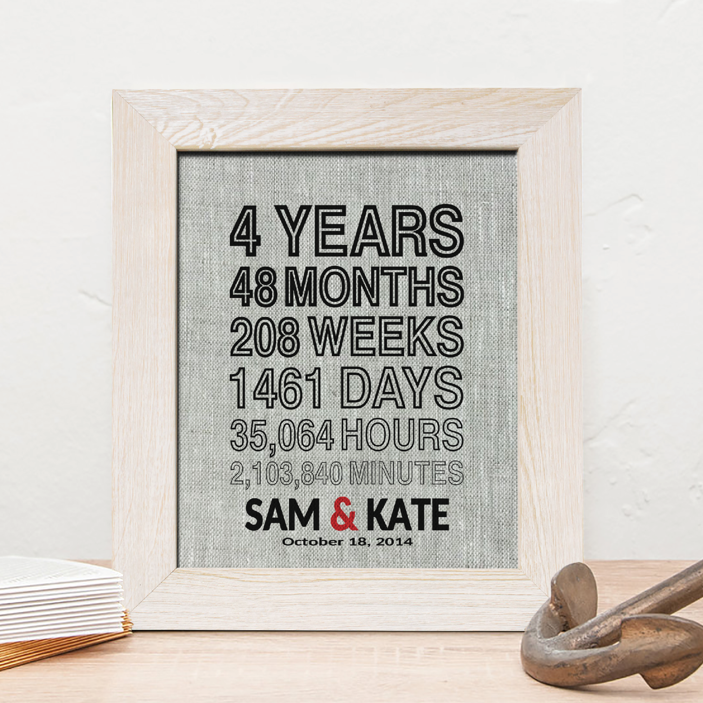 4 Years And Counting Linen Print