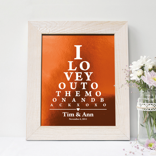 7th Anniversary Gift, Pyramid Foil Print