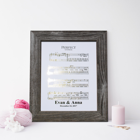 1st Anniversary Gift, Sheet Music, First Dance Song
